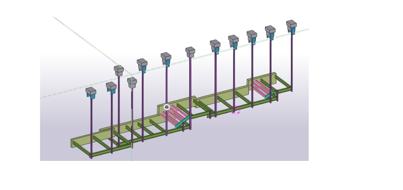 Industrial steel frame